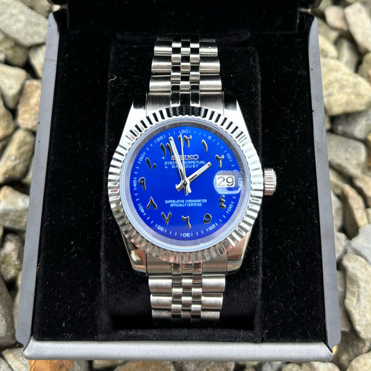 DateJust Blue Arabic