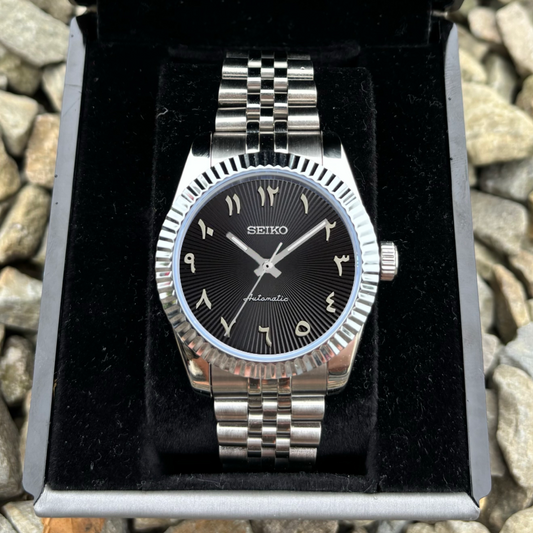 DateJust Black Arabic